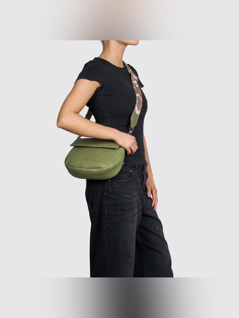 Urban Originals Pebbled Vegan Leather C/B Bag. Sage Green Shade.
